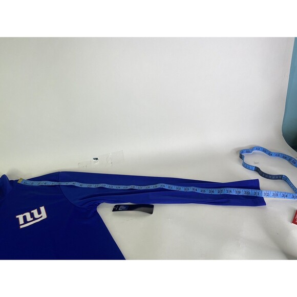 New York Giants NFL Mens Large Ultra Game Logo Quarter Zip Long Sleeve T-Shirt - Picture 6 of 7
